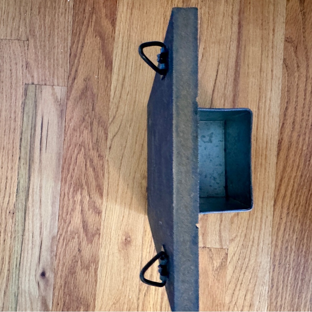 Wall Pocket Organizer for Laundry, Faux Wood & Galvanized Metal, Farmhouse - Picture 7 of 11